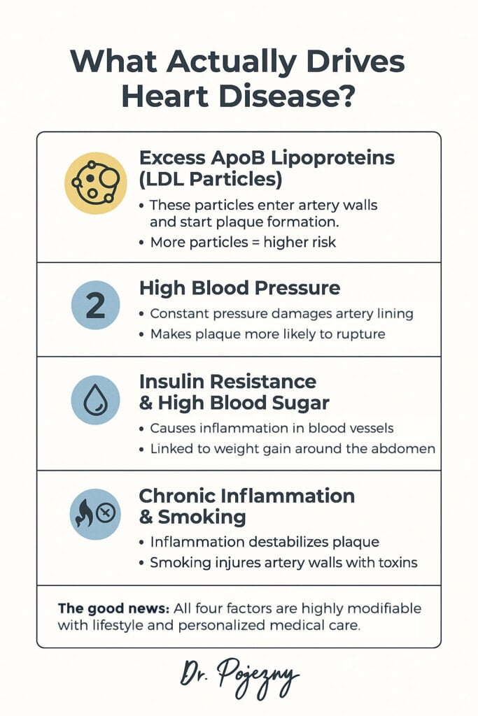 What-drives-heart-disease---dr-ashley-pojezny---broken-arrow-primary-care-physicians - Dr. Ashley Pojezny, Do - Primary Care Physician Infographic about what are the make drivers of heart disease. Dr. Ashley Pojezny - Primary Care Physician in Broken Arrow
